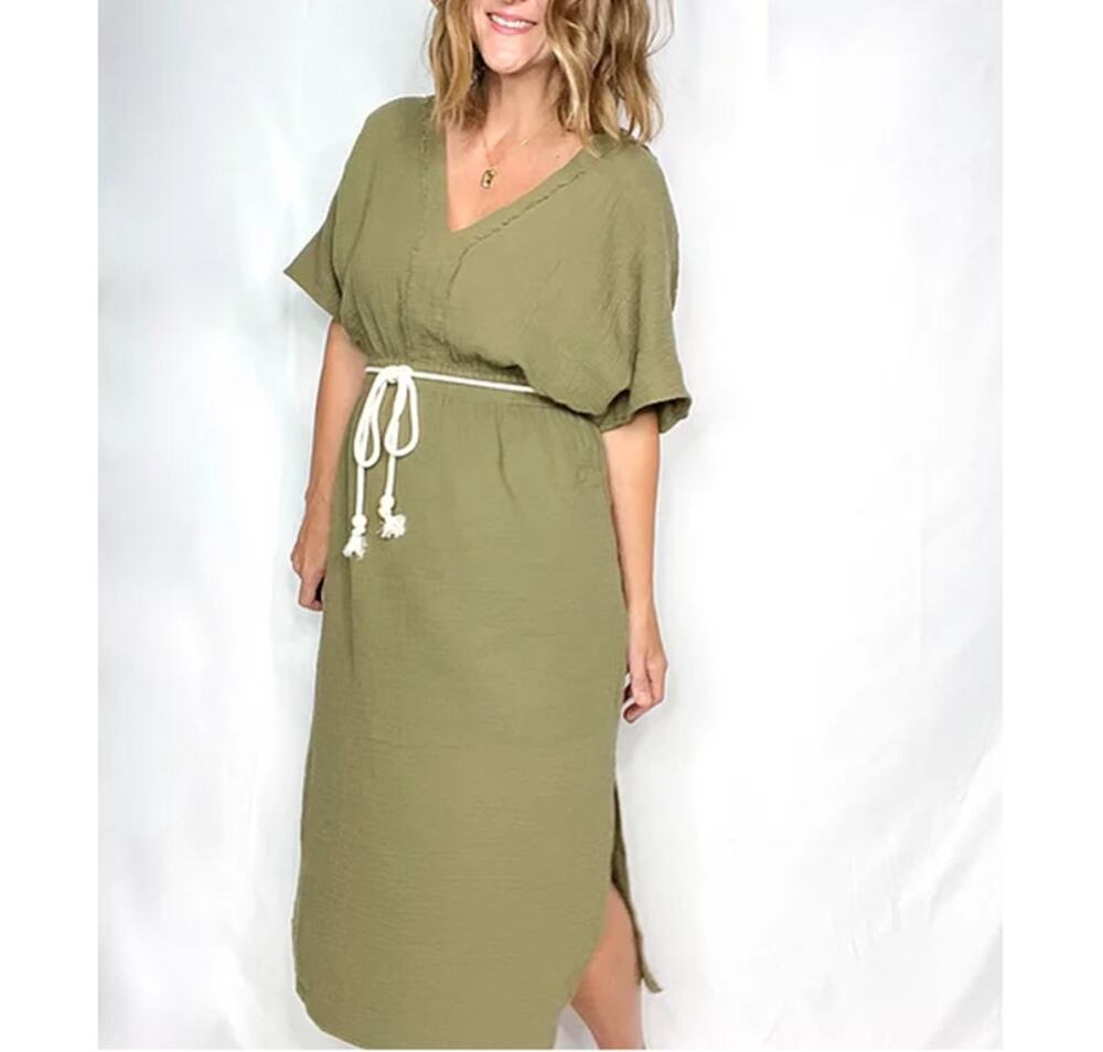 Sage Green Midi Length Dress